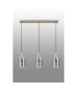 Hudson Linear Pendant 3 Light Adjustable E27 Light Gold/Smoke Narrow Line Glass-11