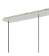 Hudson Linear Pendant 3 Light Adjustable E27 Beige Stone/Amber Wide Line Glass-7