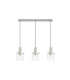 Hudson Linear Pendant 3 Light Adjustable E27 Beige Stone/Clear Wide Line Glass-6