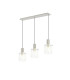 Hudson Linear Pendant 3 Light Adjustable E27 Beige Stone/Frosted/Clear Wide Line Glass-1