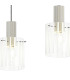Hudson Linear Pendant 3 Light Adjustable E27 Beige Stone/Frosted/Clear Wide Line Glass-8
