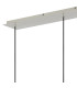 Hudson Linear Pendant 3 Light Adjustable E27 Beige Stone/Gloss White Wide Line Glass-7