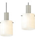 Hudson Linear Pendant 3 Light Adjustable E27 Beige Stone/Gloss White Wide Line Glass-8