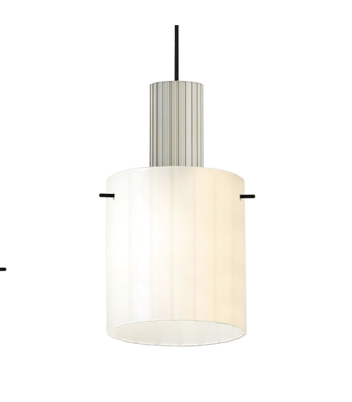 Hudson Linear Pendant 3 Light Adjustable E27 Beige Stone/Gloss White Wide Line Glass-9