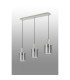 Hudson Linear Pendant 3 Light Adjustable E27 Beige Stone/Smoke Wide Line Glass-9
