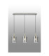 Hudson Linear Pendant 3 Light Adjustable E27 Beige Stone/Smoke Wide Line Glass-10