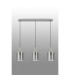 Hudson Linear Pendant 3 Light Adjustable E27 Beige Stone/Smoke Wide Line Glass-11