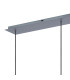 Hudson Linear Pendant 3 Light Adjustable E27 Dark Grey/Clear Wide Line Glass-7
