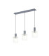 Hudson Linear Pendant 3 Light Adjustable E27 Dark Grey/Frosted/Clear Wide Line Glass-1