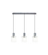 Hudson Linear Pendant 3 Light Adjustable E27 Dark Grey/Frosted/Clear Wide Line Glass-5