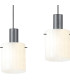 Hudson Linear Pendant 3 Light Adjustable E27 Dark Grey/Gloss White Wide Line Glass-7