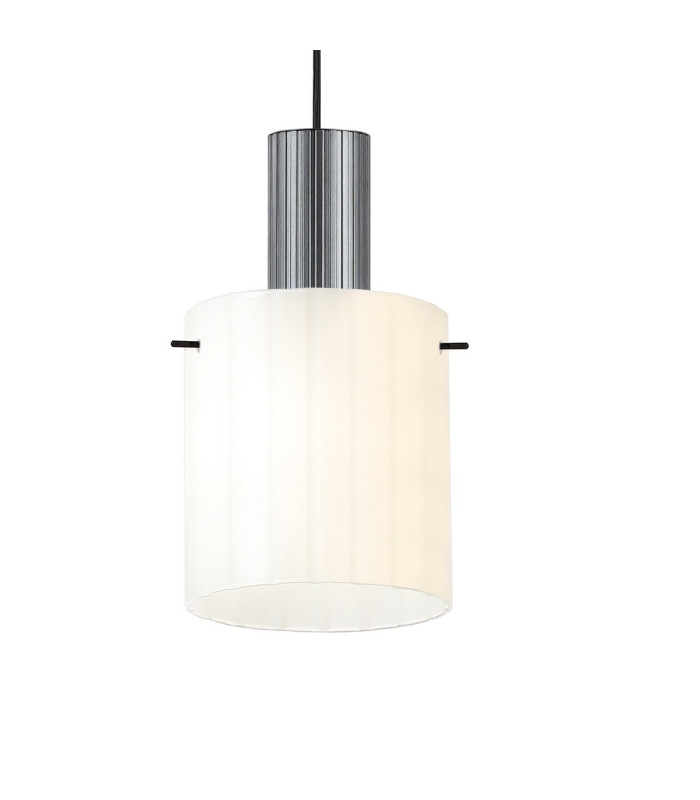 Hudson Linear Pendant 3 Light Adjustable E27 Dark Grey/Gloss White Wide Line Glass-8