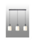 Hudson Linear Pendant 3 Light Adjustable E27 Dark Grey/Gloss White Wide Line Glass-10