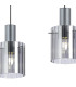 Hudson Linear Pendant 3 Light Adjustable E27 Dark Grey/Smoke Wide Line Glass-8