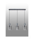 Hudson Linear Pendant 3 Light Adjustable E27 Dark Grey/Smoke Wide Line Glass-11
