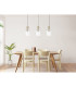 Hudson Linear Pendant 3 Light Adjustable E27 Light Gold/Clear Wide Line Glass-4