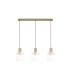 Hudson Linear Pendant 3 Light Adjustable E27 Light Gold/Frosted/Clear Wide Line Glass-5