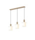 Hudson Linear Pendant 3 Light Adjustable E27 Light Gold/Gloss White Wide Line Glass-1