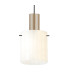 Hudson Linear Pendant 3 Light Adjustable E27 Light Gold/Gloss White Wide Line Glass-9