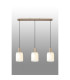 Hudson Linear Pendant 3 Light Adjustable E27 Light Gold/Gloss White Wide Line Glass-11
