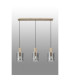 Hudson Linear Pendant 3 Light Adjustable E27 Light Gold/Smoke Wide Line Glass-10