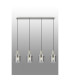 Hudson Linear Pendant 4 Light Adjustable E27 Beige Stone/Smoke Narrow Line Glass-10