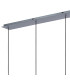 Hudson Linear Pendant 4 Light Adjustable E27 Dark Grey/Amber Narrow Line Glass-7