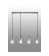Hudson Linear Pendant 4 Light Adjustable E27 Dark Grey/Clear Narrow Line Glass-10