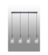 Hudson Linear Pendant 4 Light Adjustable E27 Dark Grey/Clear Narrow Line Glass-11