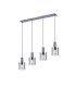 Hudson Linear Pendant 4 Light Adjustable E27 Dark Grey/Smoke Narrow Line Glass-1