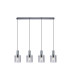 Hudson Linear Pendant 4 Light Adjustable E27 Dark Grey/Smoke Narrow Line Glass-5