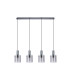Hudson Linear Pendant 4 Light Adjustable E27 Dark Grey/Smoke Narrow Line Glass-6