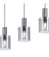 Hudson Linear Pendant 4 Light Adjustable E27 Dark Grey/Smoke Narrow Line Glass-8