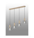 Hudson Linear Pendant 4 Light Adjustable E27 Light Gold/Smoke Narrow Line Glass-3