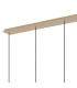 Hudson Linear Pendant 4 Light Adjustable E27 Light Gold/Smoke Narrow Line Glass-7