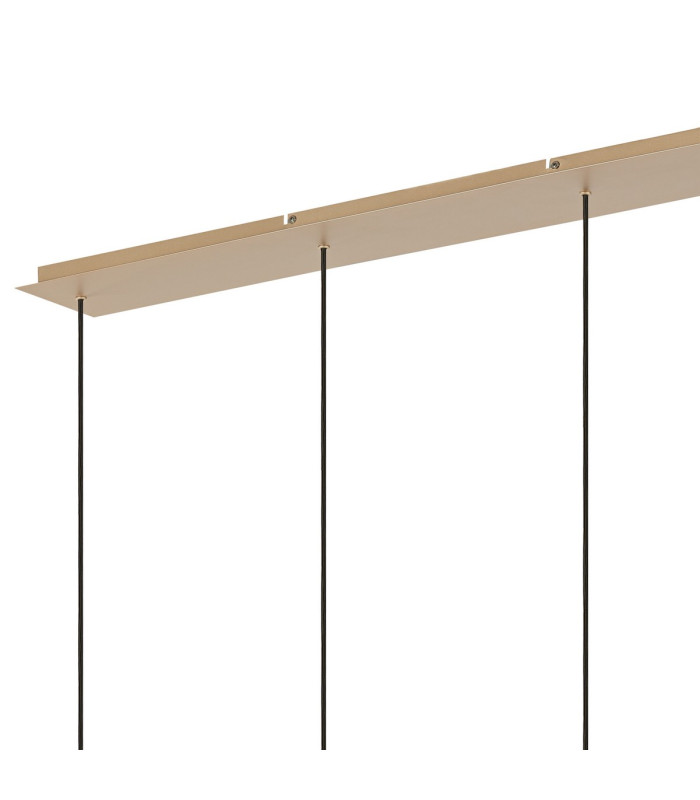 Hudson Linear Pendant 4 Light Adjustable E27 Light Gold/Smoke Narrow Line Glass-7