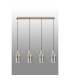 Hudson Linear Pendant 4 Light Adjustable E27 Light Gold/Smoke Narrow Line Glass-11