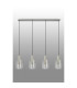 Hudson Linear Pendant 4 Light Adjustable E27 Beige Stone/Clear Wide Line Glass-11