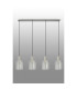 Hudson Linear Pendant 4 Light Adjustable E27 Beige Stone/Frosted/Clear Wide Line Glass-11