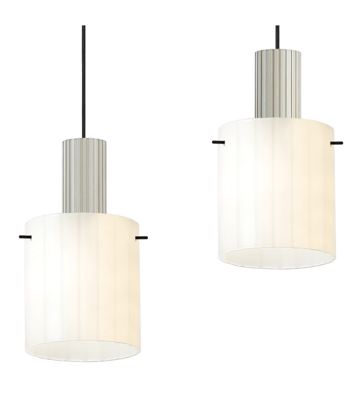 Hudson Linear Pendant 4 Light Adjustable E27 Beige Stone/Gloss White Wide Line Glass-9