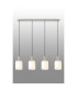 Hudson Linear Pendant 4 Light Adjustable E27 Beige Stone/Gloss White Wide Line Glass-11