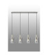 Hudson Linear Pendant 4 Light Adjustable E27 Beige Stone/Smoke Wide Line Glass-10