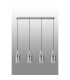 Hudson Linear Pendant 4 Light Adjustable E27 Beige Stone/Smoke Wide Line Glass-11