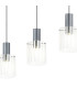 Hudson Linear Pendant 4 Light Adjustable E27 Dark Grey/Frosted/Clear Wide Line Glass-8