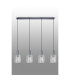 Hudson Linear Pendant 4 Light Adjustable E27 Dark Grey/Frosted/Clear Wide Line Glass-11