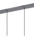 Hudson Linear Pendant 4 Light Adjustable E27 Dark Grey/Gloss White Wide Line Glass-7