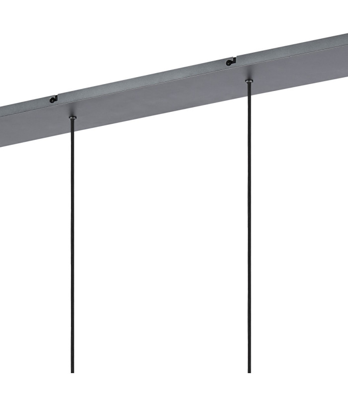 Hudson Linear Pendant 4 Light Adjustable E27 Dark Grey/Gloss White Wide Line Glass-7