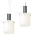 Hudson Linear Pendant 4 Light Adjustable E27 Dark Grey/Gloss White Wide Line Glass-8