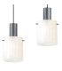 Hudson Linear Pendant 4 Light Adjustable E27 Dark Grey/Gloss White Wide Line Glass-9