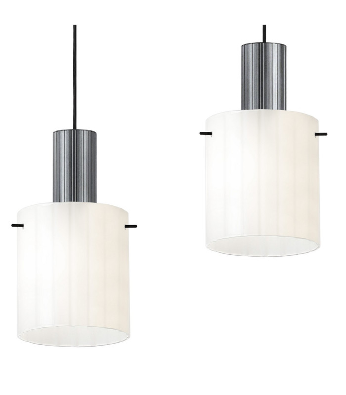 Hudson Linear Pendant 4 Light Adjustable E27 Dark Grey/Gloss White Wide Line Glass-9